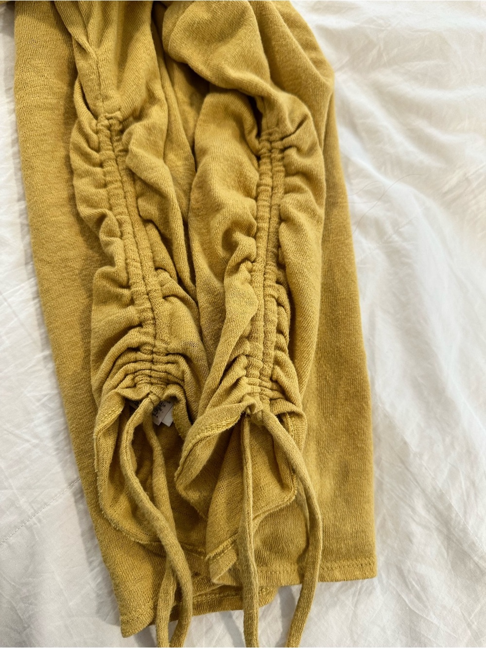 Old Navy Mustard Side-Tie Lightweight Top - Picture 5 of 6